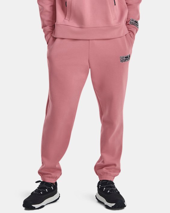 Unisex UA Summit Knit Joggers in Pink image number 2
